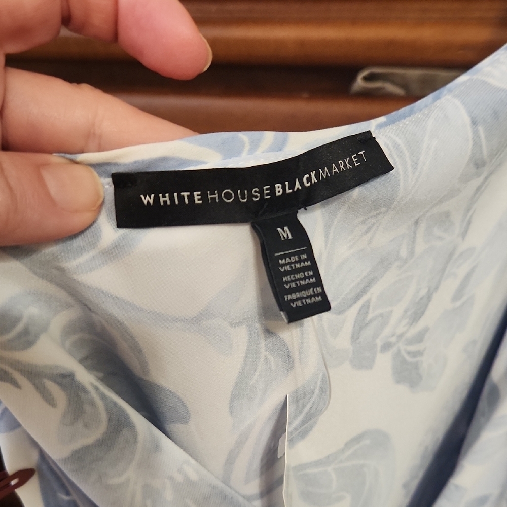 Floral Blue Ruffle Top - Picture 2 of 3